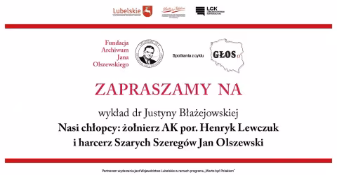 Embedded thumbnail for „NASI CHŁOPCY. Żołnierz AK por. Henryk Lewczuk i harcerz Szarych Szeregów Jan Olszewski”.